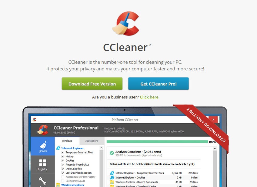 ccleaner installed avg