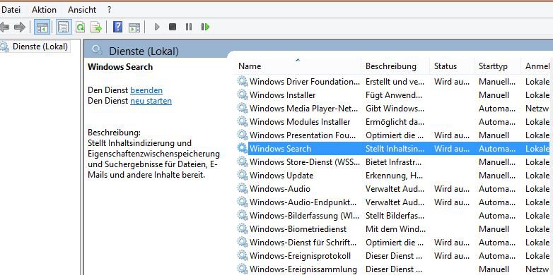 Windows 10 Windows Suche deaktivieren