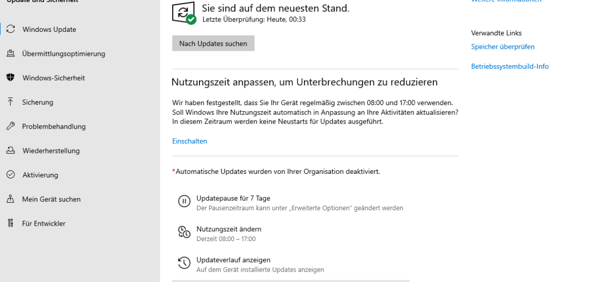 Windows 10: Über Einstellungen automatische Windows Updates deaktivieren 