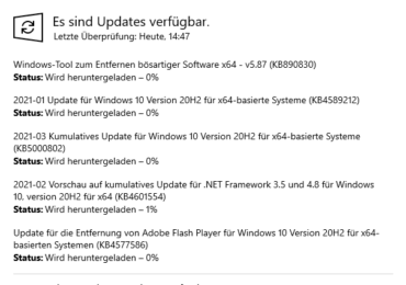 Windows 10 Update KB5001649 soll das Drucken-Problem korrigieren