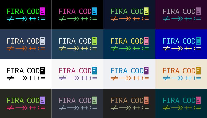 Die Programmierschriftart  Fira Code
