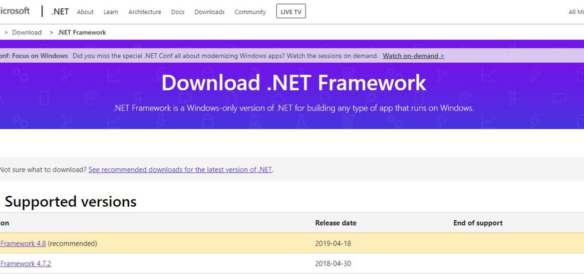 Fehler 0x80070643 .NET Framework herunterladen
