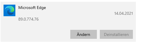 Microsoft Edge lässt sich einfach über Windows 10 App nicht deinstallieren