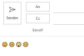 Email einfügen smileys Outlook emojis: