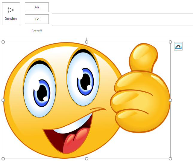 Outlook die Größe von Smileys anpassen