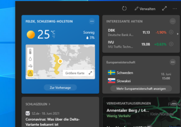 Windows 10 Wetteranzeige in der Taskleiste deaktivieren