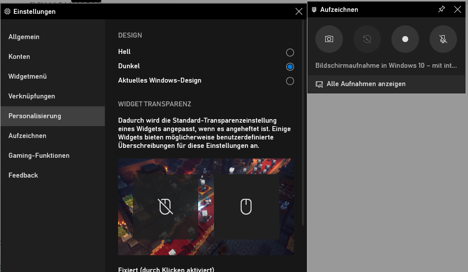 Bildschirm aufnehmen Windows 10 mit Ton dank  Xbox Game Bar 