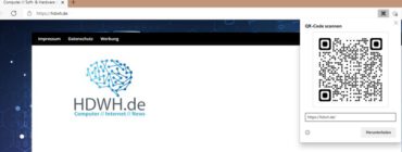 Microsoft Edge Chromium QR-Code für Seiten-URL generieren