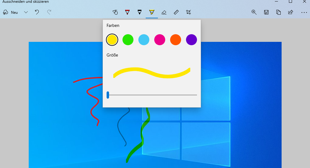 Windows 10  Ausschneiden & Skizzieren 
