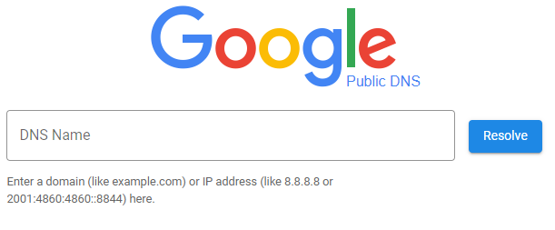 Der DNS-Server von Google