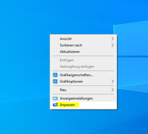 Windows 10: Unterschiedliche Hintergrundbilder für Monitore ändern über die Option Anpassen