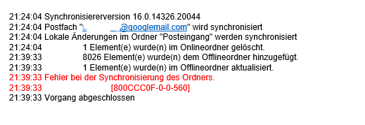 Outlook Synchronisierungsprobleme