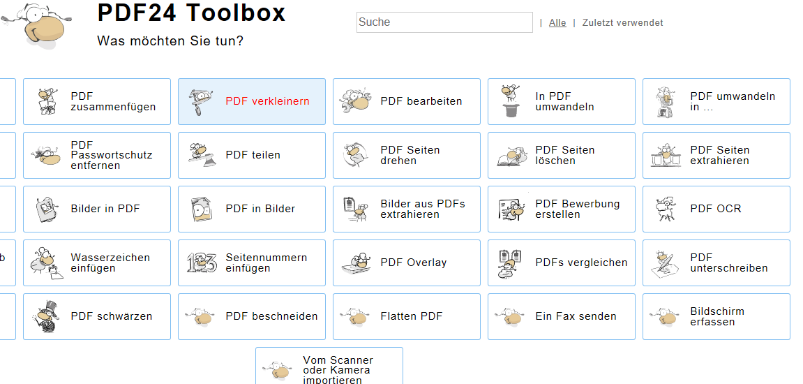 Mit PDF24 Tool PDFs kostenlos verkleinern