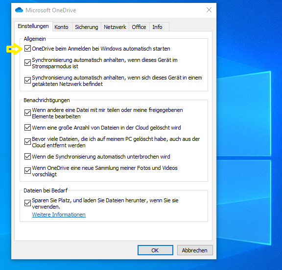 Windows 10 OneDrive ausblenden