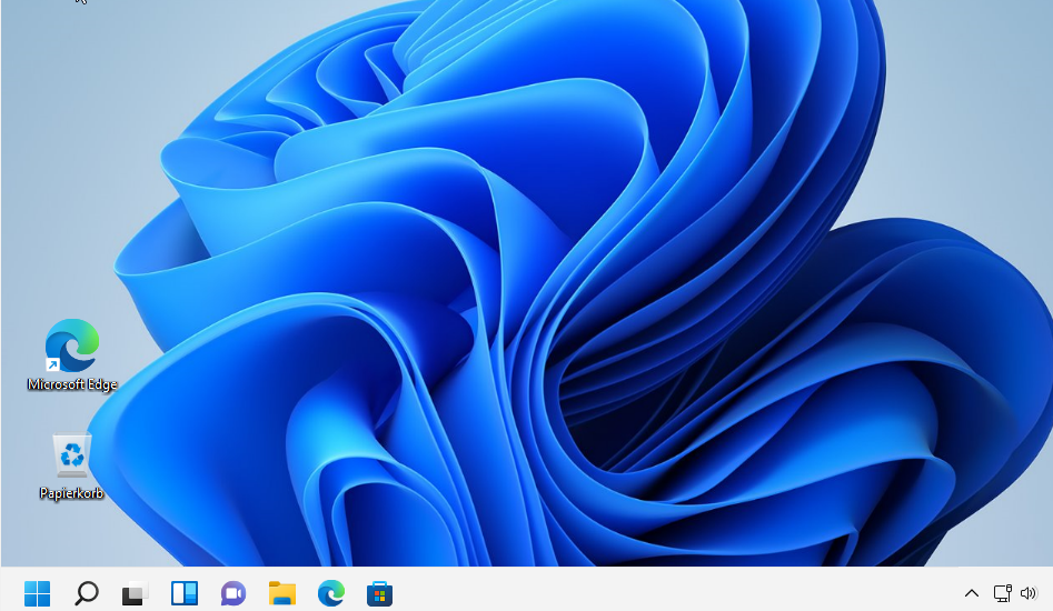 Das Windows 11 Startmenü linksbündig platziert. 