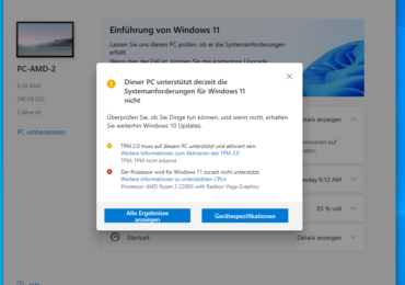 Windows 11 Kompatibilität testen