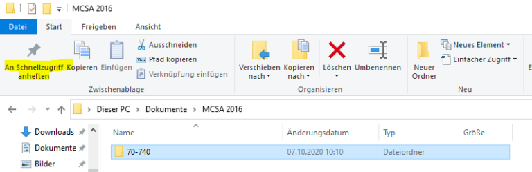 Windows Explorer Ordner An Den Schnellzugriff Anheften