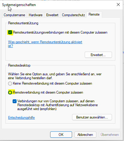 Windows 11 Remotedesktop einrichten