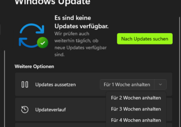 Updates für Windows 11 anhalten und fortsetzen