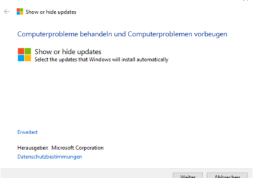 Windows-Updates in Windows 10 ein oder ausblenden
