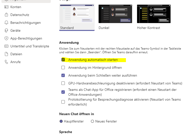 Microsoft Teams: Den automatischen Start deaktivieren