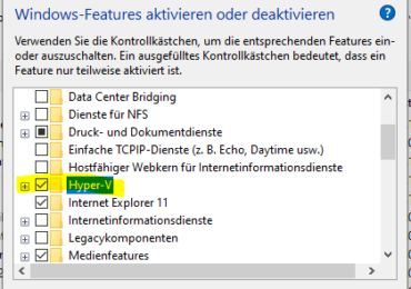 Hyper-V in Windows 10 Pro installieren