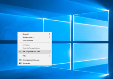 Windows 10: Nach Updates suchen zum Kontextmenü hinzufügen