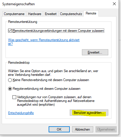 Windows 11 Remotedesktopverbindungen zu diesem Computer über Einstellungen aktivieren