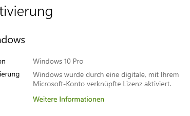 Windows 10 Aktivierung überprüfen