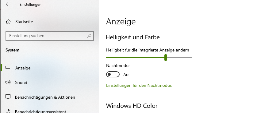 Windows 10: Nachtmodus über Einstellungen vornehmen
