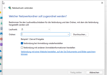 Windows 11: Ein Netzlaufwerk in Windows 11 einrichten