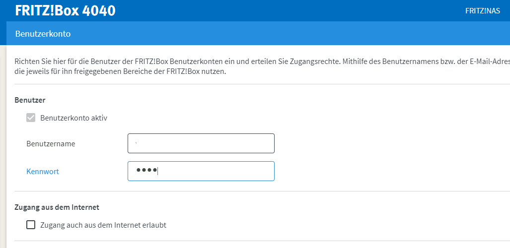 Fritzbox Login Passwort ändern