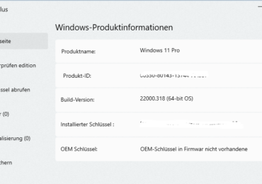 Windows 11 – Produktschlüssel auslesen