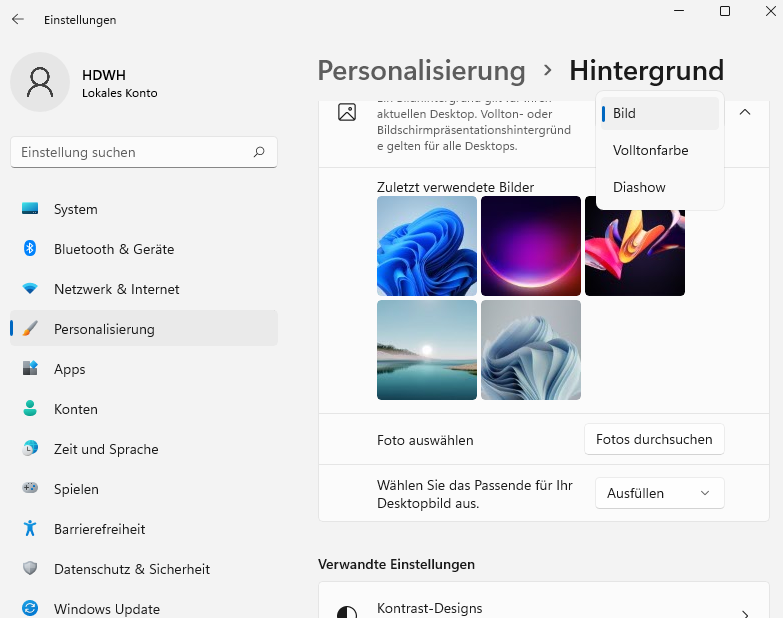 Windows 11 Windows 11Hintergrund ändern So gehts