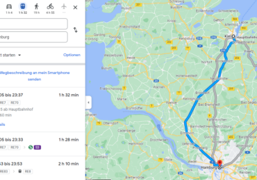 Google Maps öffentliche Verkehrsmittel wie Busse und Züge anzeigen lassen