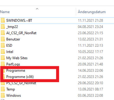 Wo liegt der Unterschied zwischen Ordner Programme (x86) und Programme ...