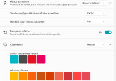 Windows 11: Farbe der Taskleiste ändern
