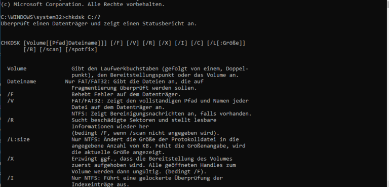 CHKDSK - Eine umfassende Übersicht aller Parameter - HDWH.de
