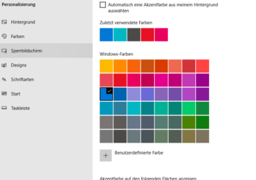 Windows 10/11: Farbe von Taskleiste ändern