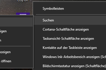 Windows 10: Die Suche in der Taskleiste ausblenden