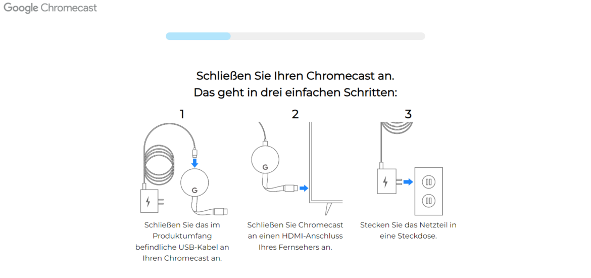 Schritt2: Den Chromecast anschließen