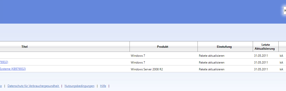 Offizielle Quelle für Windows 7 KB976932 SP1 Download