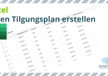 Excel: Einen Tilgungsplan erstellen