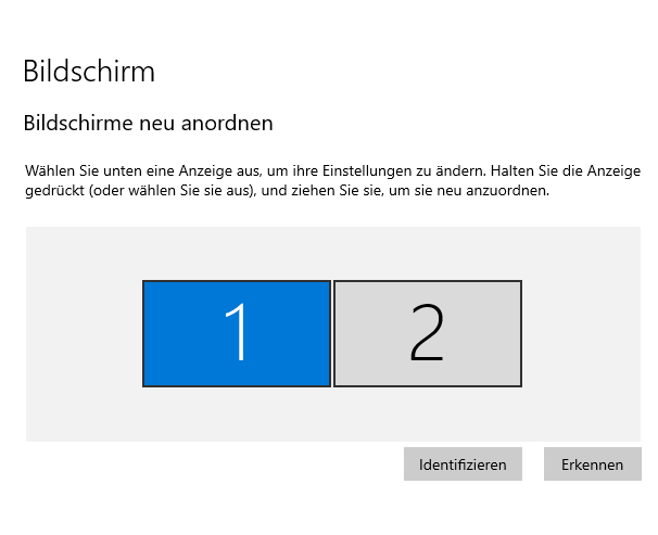 Windows 10 2 Bildschirm wird nicht erkannt